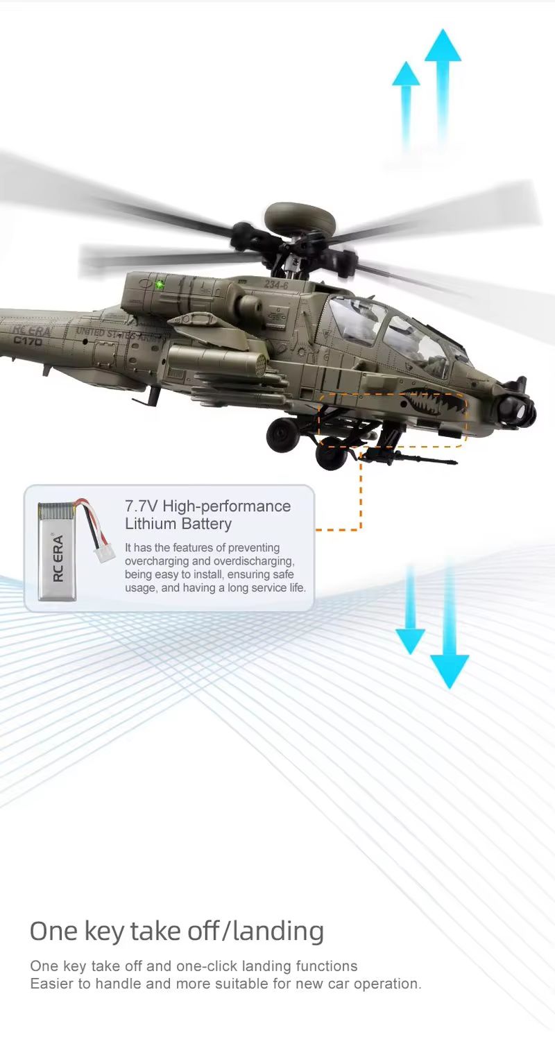 Helikopter Rc Era Ah-64d Apach - Rc Helicopter Single Rotor ulasan dan harga