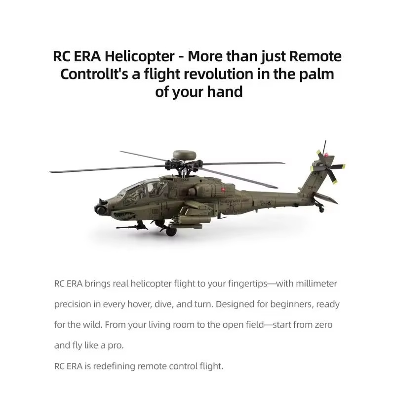 Helikopter RC Era AH-64D Apach - Rc Helicopter Single Rotor ulasan dan harga